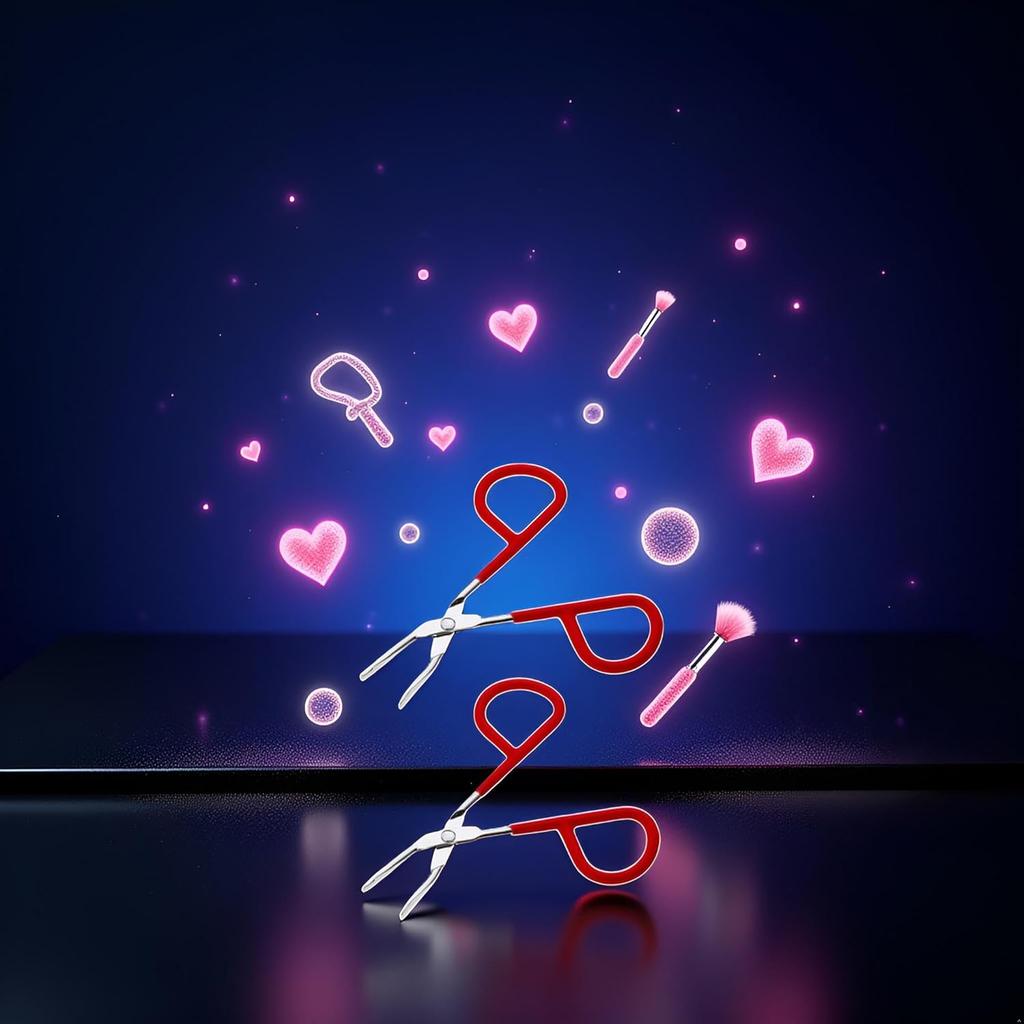 2Pcs Red Yebrow Tweezer Stainless Steel Scissors Shaped Tweezers Slant Tip Tweezers Clip Hair Tweezer Beauty Tool for Women Girl Shave and Hair