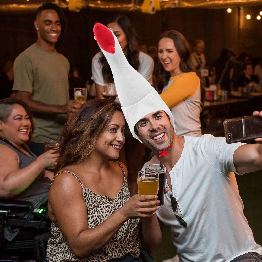 White/Pink Halloween Party Hat Creative Cartoon Goose Hat Big Goose Headgear  Cosplay Costume
