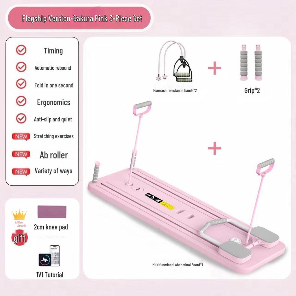 Foldable 4-in-1 Fitness Board for Abdominal, Chest, and Plank Training