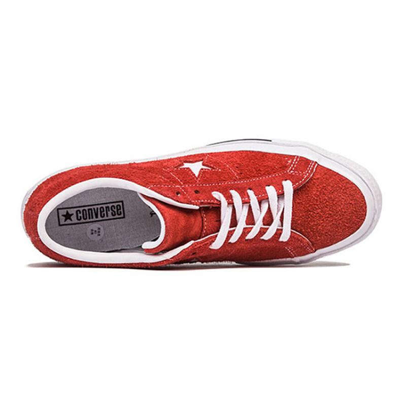 Converse One Star OX Suede Comfortable and Versatile Low-Top Canvas Unisex Red