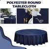 Navy Blue Round 48 Inch Tablecloth And Wrinkle-free Tablecloth, Suitable For Parties, Banquets, Restaurant Circles(1pc)