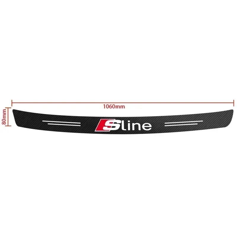 Car Tail trunk Rear Bumper Protector Carbon fiber Sticker For q2 Sline TT A1 A2 A3 A4 A5 A6 A7 A8 8P B6 B7 Q3 Q5 Q7 Car Goods