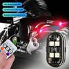 1/2/4/6/8Pcs Car Motorcycle Wireless LED Strobe Lights Decor Atmosphere Light with 8 Colors Rechargeable Lights Anti-Collision LED Warning Light
