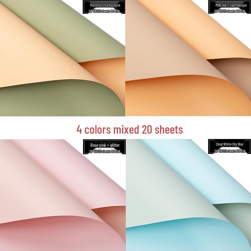 Tweekleurig Bloemenboeket Inpakpapier voor Verse Bloemen - Oya Papier