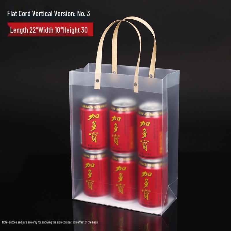 PP Transparent Frosted PVC Teacher's Day/Wedding Gift Tote Bag