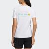Adidas Neo Smiley Print Sport Knit T-Shirt Women Tops White GP5784