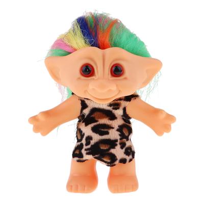 Delicate Lucky Troll Doll Mini Action Figures Toy Cake Decoration Rose Red