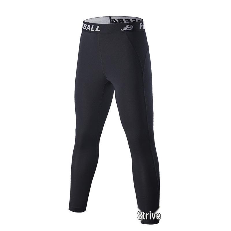 

Kids Quick-Dry Fleece-Lined Sports Tights for Basketball & Football - Warm Elastic Base Layer for Autumn/Winter Size L (180CM)