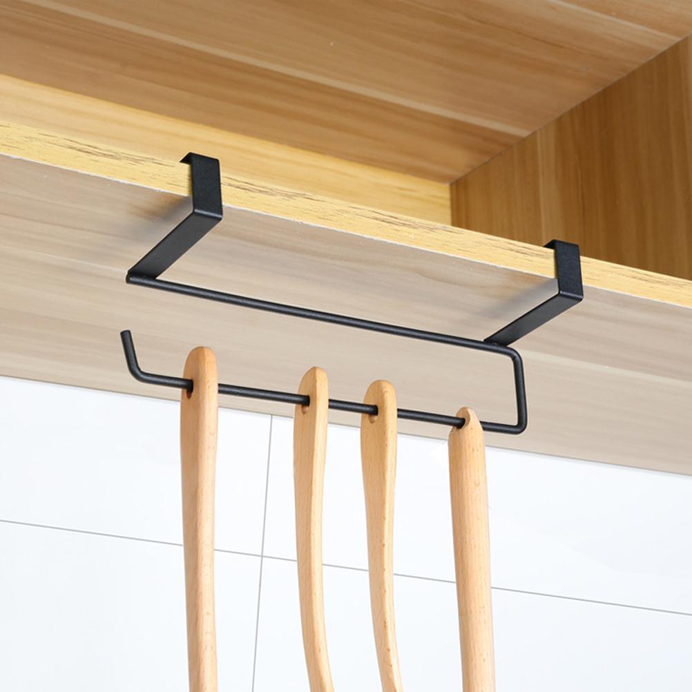 Cabinet Roll Paper Holder Paper Towel Hanger Iron Cabinet Hanging Rack