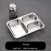 304 Stainless Steel 3-Compartment Divided Lunch Tray