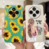 Für Xiaomi Redmi 14C Hülle Stylische Sonnenblume Hübsche Mädchen Rückabdeckung Weiche TPU Handyhülle Für Xiaomi Poco C75 C 75 Redmi14C Fundas