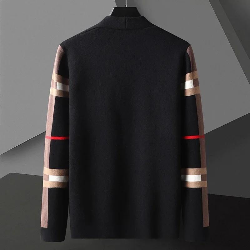 Spring and Autumn Fashion Sweater Cardigan Men's Knitted Cardigan Korean Edition Casual Coat