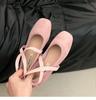 Fashion Elegant Women Fashion Shoes Pink Ballet Flat Shoes for Women 2025 New Summer Soft Bottom Mary Janes Slip On Zapatos De Mujer