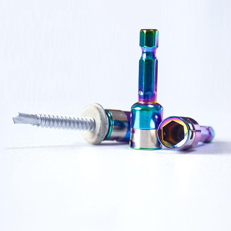 2026 Parafuso para Telha de Aço com Broca de Perfuração Swallowtail de Seda Multicolorido 8mm