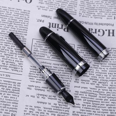 Nova Jinhao 159 Preto e Prata para M Nib Caneta-tinteiro Grossa