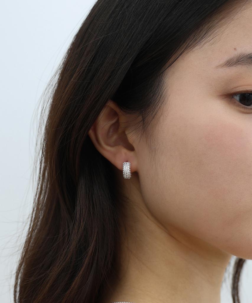 Febor Gleam Pave Earring_Silver