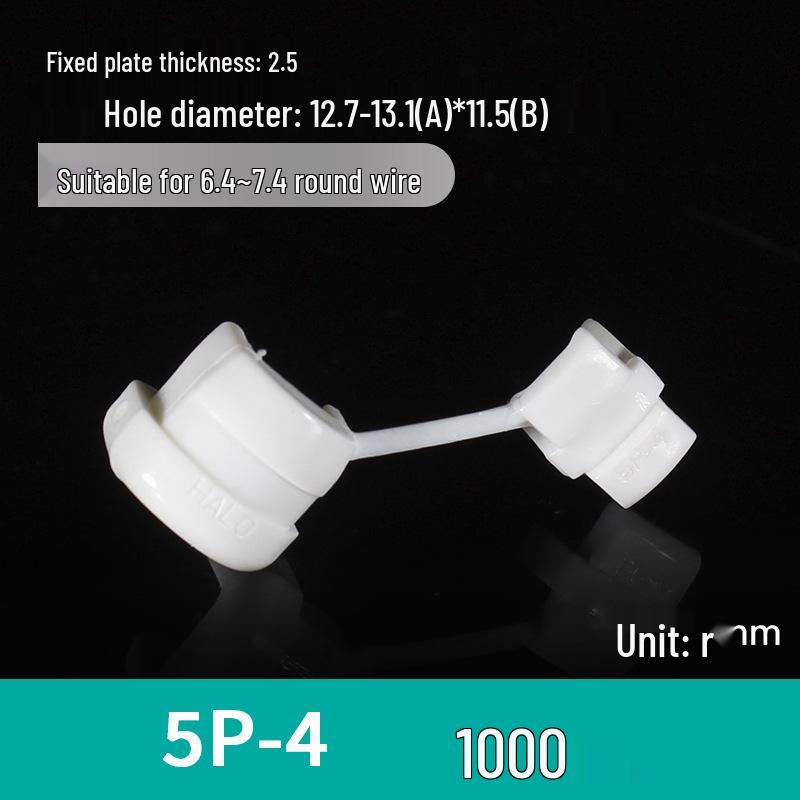 Nylon Cable Clip Set: Power Cord Buckle, Flat Cable Holder, Wire Protector, Cable Tie Tube for Electric Wires