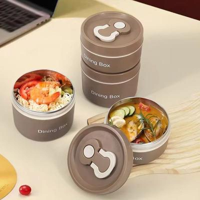 350ml/650ml Soup Bowl Stainless Steel Insulated Food Container Dining Box  School Picnic