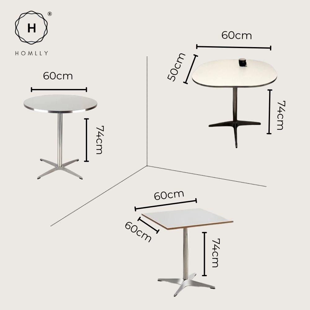 Homlly Yokii Bistro Coffee Table with Steel Frame