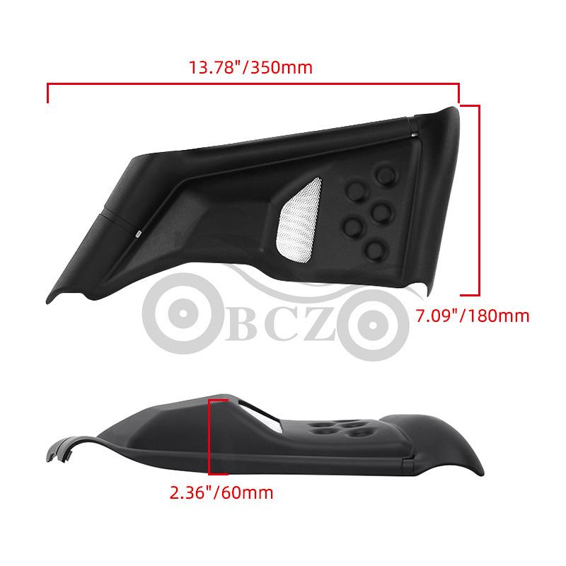 T Rebel CMX300/500 Matte Black Engine Side Panel with Mesh Protection Plate