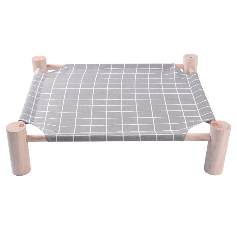 Wooden Frame Camp Bed Portable Cooling Bed Lazy Mat Pet Hammock  For Small Pets