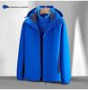 Autumn & Winter 3-in-1 Couple's Fleece-Lined Jacket Set: Detachable, Thickened Outdoor Mountaineering Coat for Men & Women