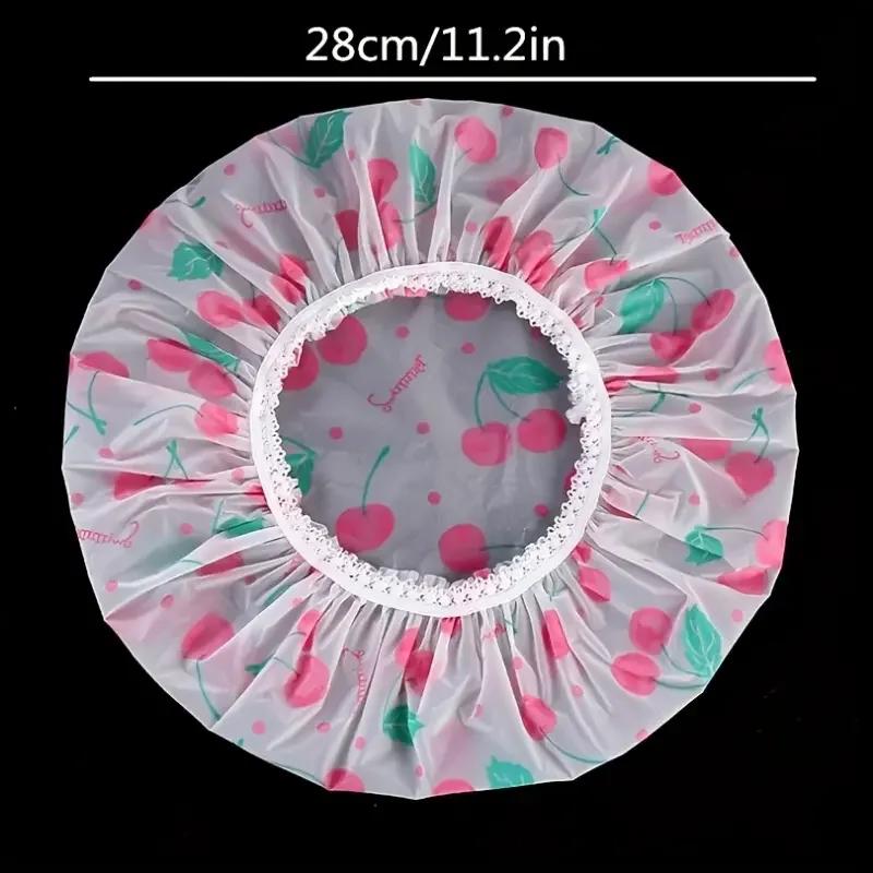 Waterproof Reusable Shower Cap for Women Elastic Band Thickened Bathing Hat Perfect for Hair Care Home and Salon Use 4PCS Set