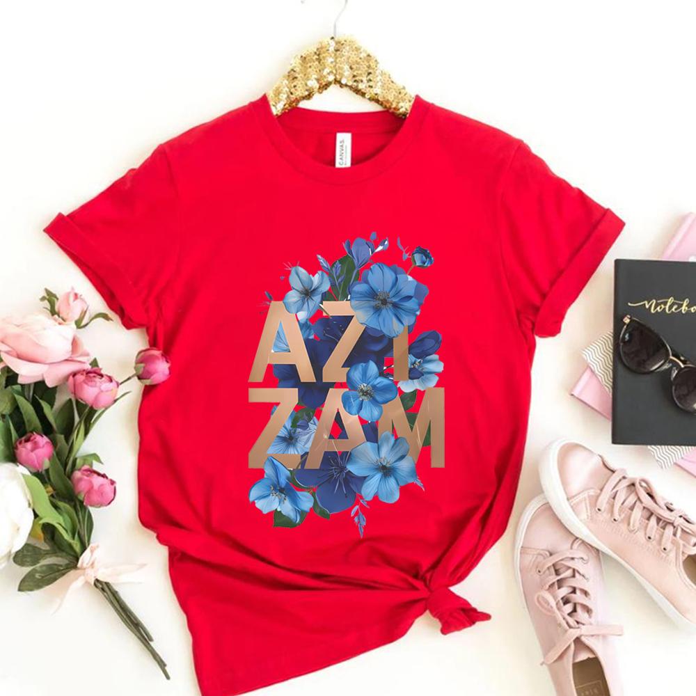 Azizam T Shirt Flower Tshirt Ed Sheeran Inspired Shirts Persian Floral Tshirt Unisex Short Sleeve Tops Persian Love Gift S