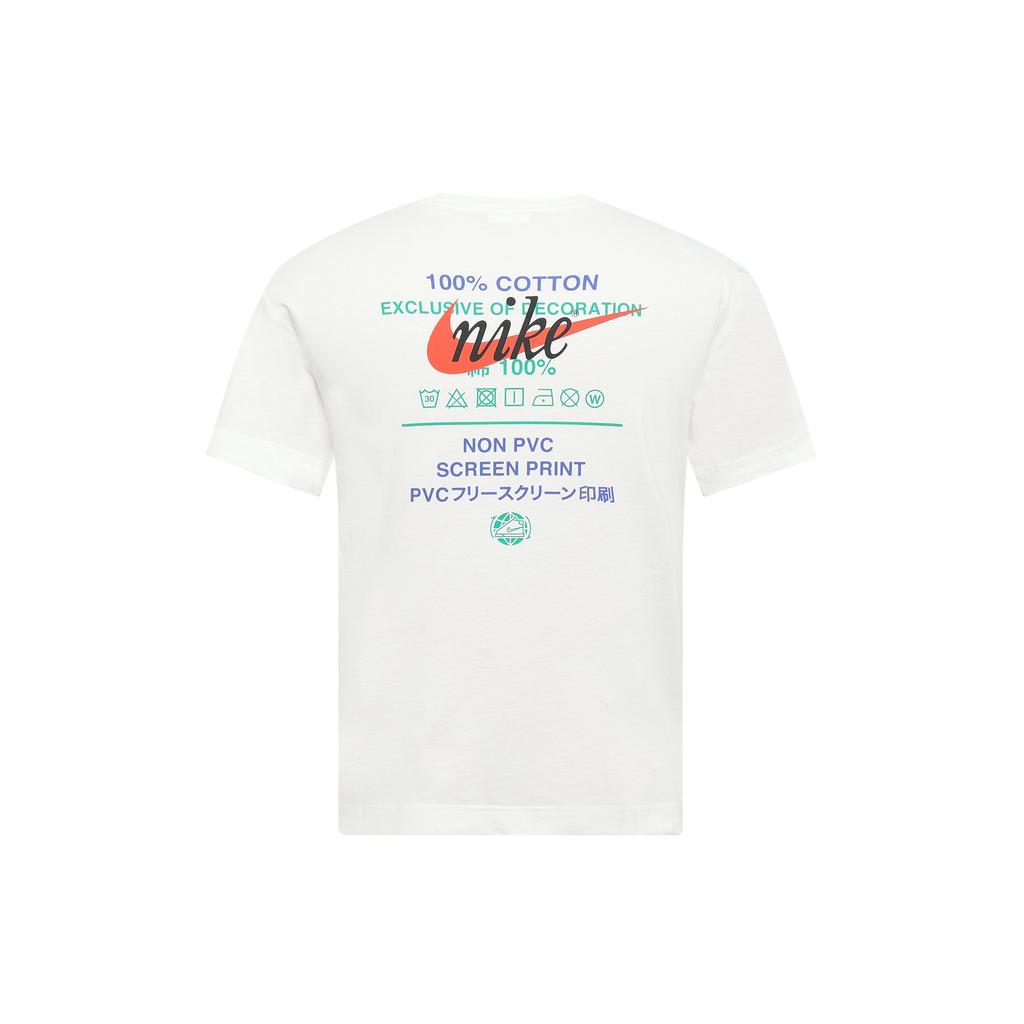 Men's Nike Logo Alphabet Breathable Printing Short Sleeve White T-Shirt DA1490-101