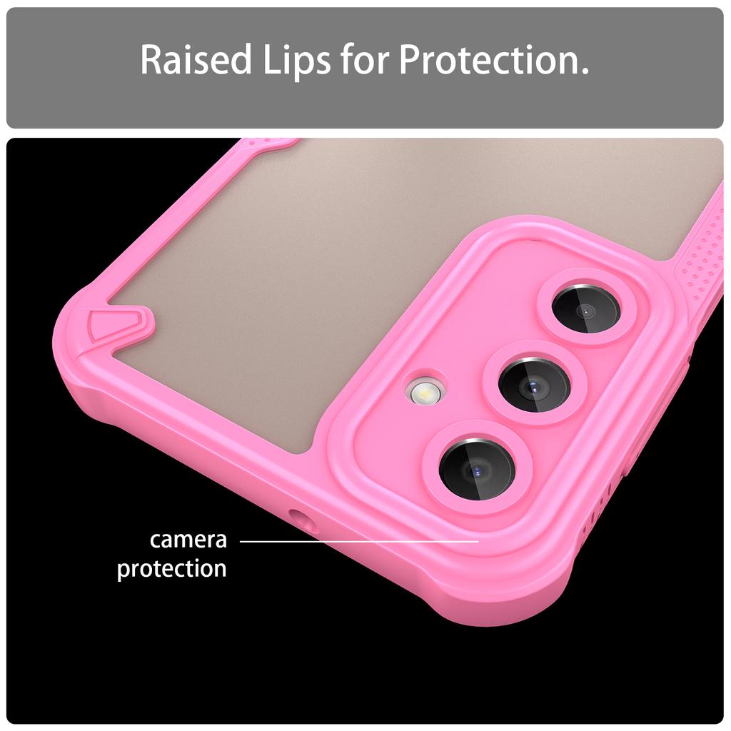 Armor Series For Samsung Galaxy A16 5G/4G Case PC+TPU Semi-Transparent Frosted Finish Protective Phone Cover