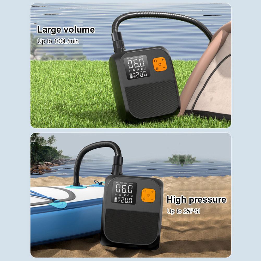 Electric Paddle Board Pump Rechargeable 20PSI SUP Pump Dual-Stage Inflation Portable Electric Pump for Kayaks, Wind Wings, K5F7