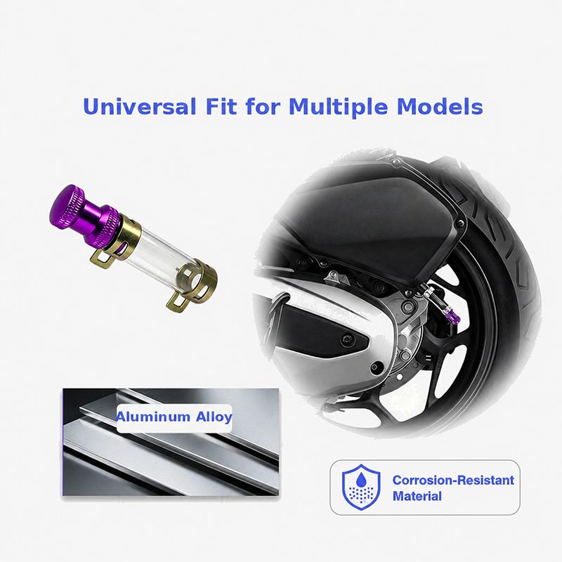 Replacement Air Filter Drain Pipe For Motorcycles Featuring Aluminum Alloy Head And Silicone Tube Suitable For Various Models