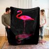 Beautiful Pink Flamingo Cartoon Soft Blanket for Bed Bedroom Sofa Picnic, Throw Blanket for Cover Outdoor Leisure Trip Nap Gifts