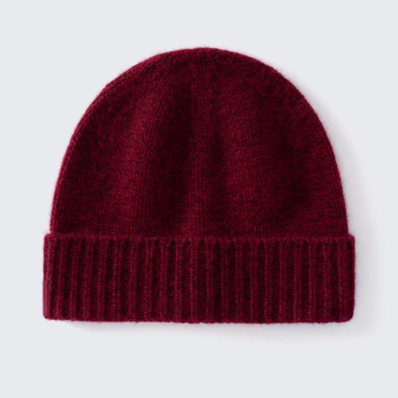 Womens 100% Pure Cashmere Beanie Oversized Warm Knit Hat Winter