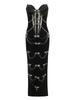 Luxurious Rhinestone-Embellished Strapless Evening Dress for Women – Elegant, Sexy, High-Elastic Bandage Design