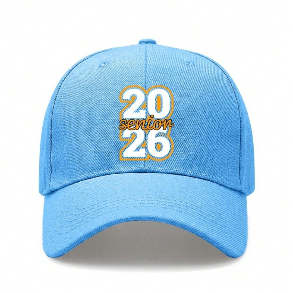 [Graduation Baseball Cap] 2026 Senior Print Unisex Adjustable Polyester Breathable Lightweight Casual Daily Wear Baseball Hat -  Gift For
