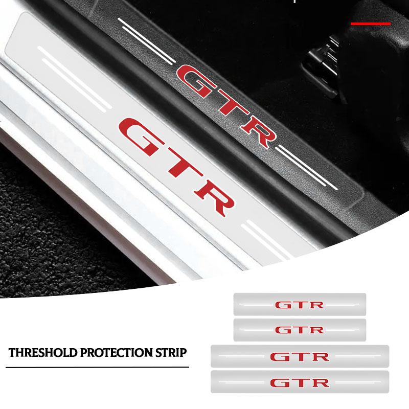 4pz Adesivo Soglia Auto Pellicola Trasparente Resistente ai Graffi Protettore Per Nissan Nismo GTR Juke Versa Almera Xterra Qashqai X-Trail Patrol Micra