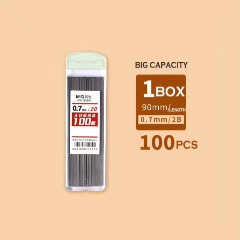 M&G Pencil Refill 2B/HB 0.5mm 0.7mm Graphite Refill Mechanical Pencil Refill Plastic Auto Replacement Pencil Refill