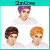 Casual Polyester Knit Headscarf Hat With Embroidered Braid For Autumn Wear