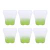 6 Set Clear Nursery Pots with Drainage Holes Silicone Base Lids 3in Plastic Reusable for Plants Starting