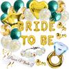 Bachelorette Party Set Balloons Sash Gold Green Balloon Decorations 24 Pcs
