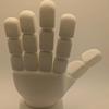 Creative Gift Flexible Hand Model White Color Plastic Jointed Hands Novelty Posable Joints Movable Hand Model