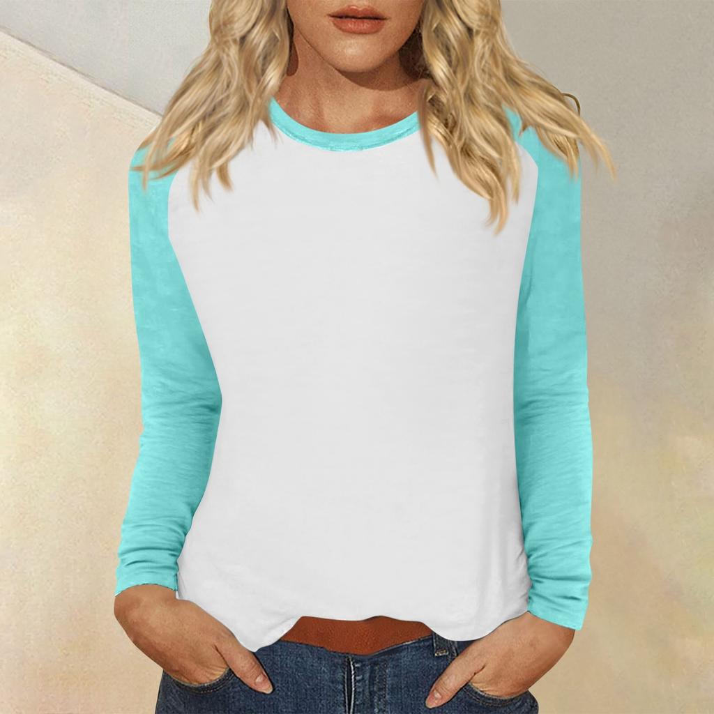 Women's T Shirt Print Long Sleeve Daily Fashion Basic Round Neck Raglan Sleeve Top