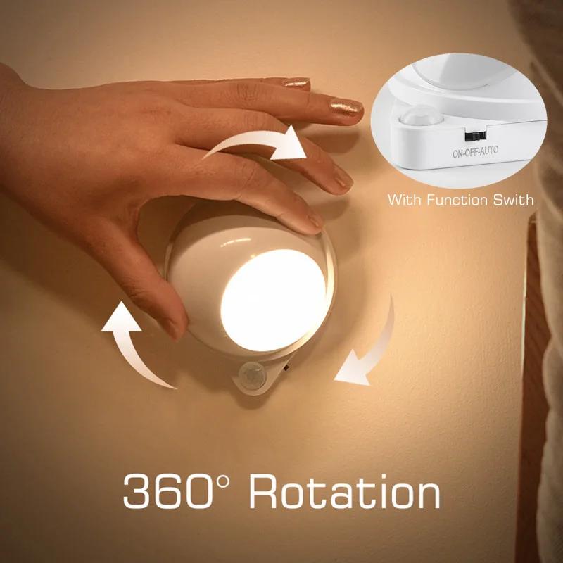 

Motion Sensor Light Wall Lamp Magnetic USB Rechargeable LED Night Light Bedside Lamp for Cabinet Stair Corridor Bedroom Closet