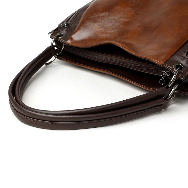 Elegancka torba typu tote z PU dla kobiet – Klasyczna torebka z bocznymi kieszeniami na podwójny zamek i regulowanym paskiem na ramię, Idealna do pracy i na co dzień