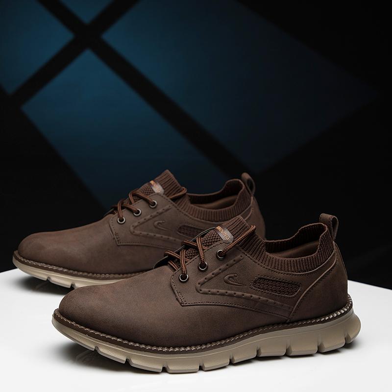 

Handmade Men s Oxford Shoes Fashion Casual Leather Shoes Brogue Dress Shoes Business Formal Shoes Men s Loafers 40 коричневий