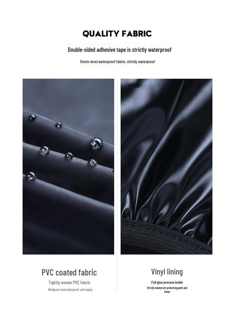 Men's & Women's High-Top Waterproof Non-Slip Rain Shoe Covers, Thickened & Wear-Resistant, Large Size