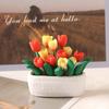 1:12 Dollhouse Miniature Tulip Potted Plant Flowerpot Bonsai Garden Model Decor Toy Doll House Accessories