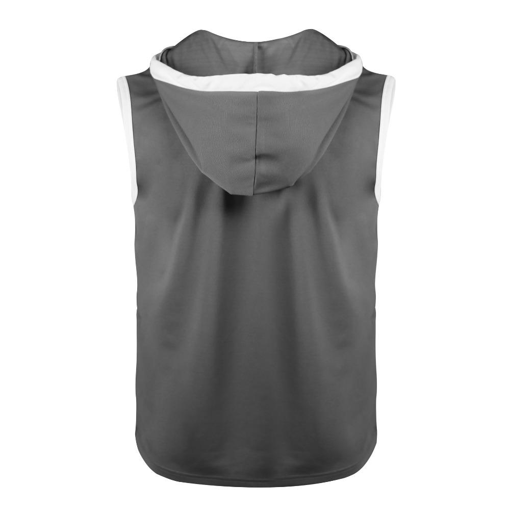 Men Hooded Sleeveless Shirt Casual Gym Tank Top Male Breathable Bodybuilding Vest Basketball Shirt Fashion Singlet Man Clothes