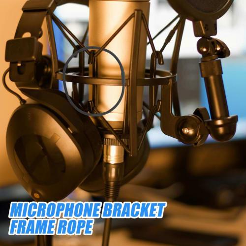 Ciieeo 10 Stück Spinne Mikrofonhalterung Gummiband Elastisches Seil Kondensatormikrofonständer Antivibration Geräuschreduzierung Schnur